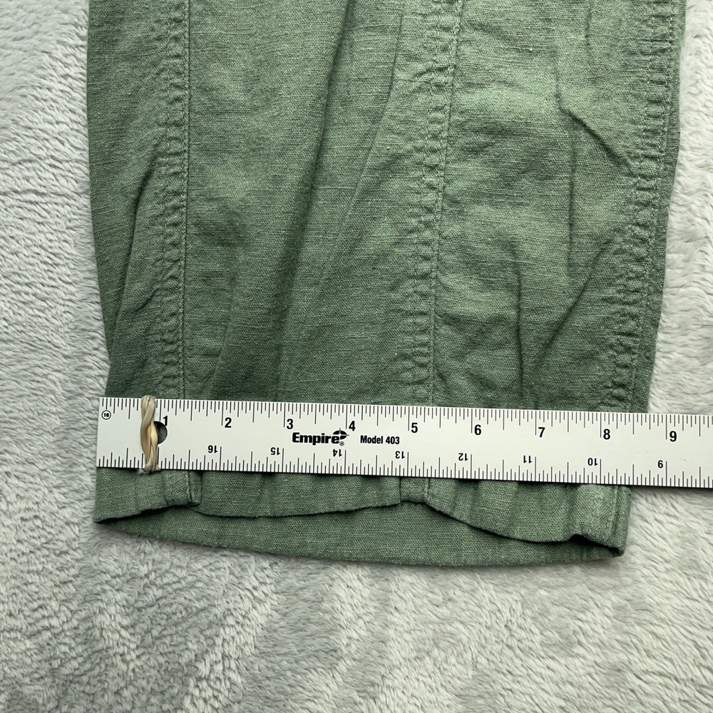 Hollister Ultra High Rise Baggy Cargo Pants Womens XS Olive Green Linen Outdoor - Picture 2 of 8
